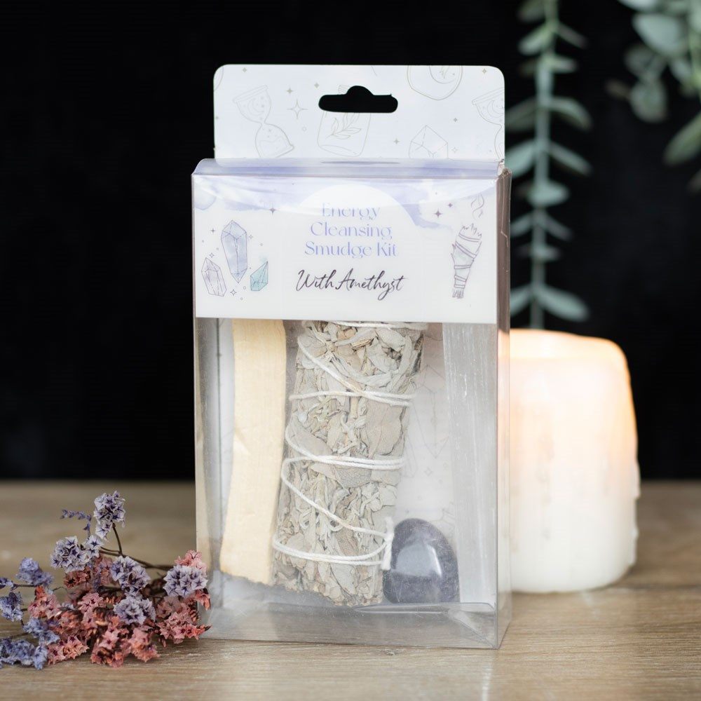 Something Different - Smudge Kit with Amethyst Crystal Bâton de maculage - Multicolore